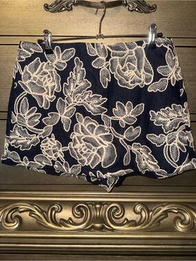 Zara Navy Blue Denim Shorts